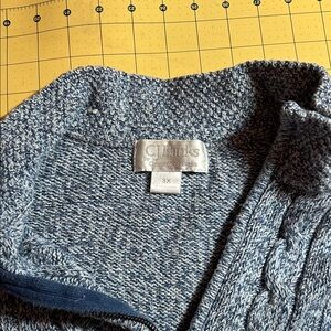 CJ Banks Heathered Blue Sweater